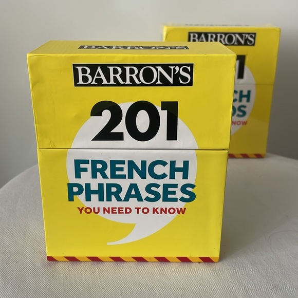 Barrons 201 French words & 291 French phrase flashcards and French dictionary - Picture 4 of 11